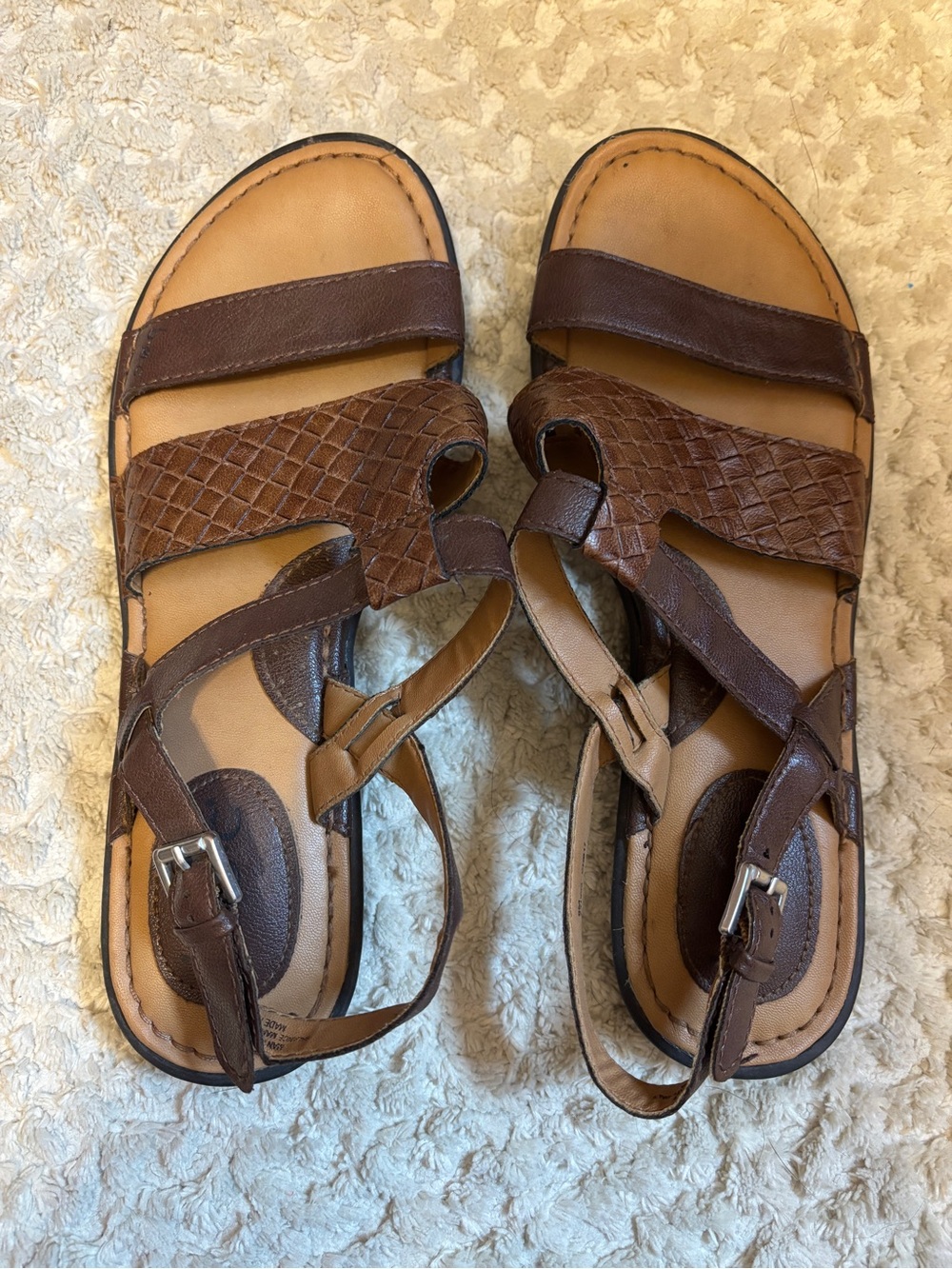 b.o.c Brown Leather Sandals